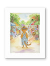 Stanley at the Farmers Market — Original Watercolor by Claudia Buchanan