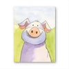 Sweet Whimsical Pig Watercolor Print