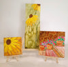 Spring Bouquet — Original Alcohol Ink Painting on Ceramic Tile