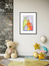 Funny Bunnies Whimsical Watercolor Print