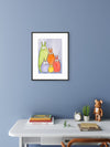 Funny Bunnies Whimsical Watercolor Print