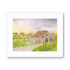 Sonoma Wine Country — Spring Vineyard & Barn Watercolor Art Print