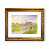 Sonoma Wine Country — Spring Vineyard & Barn Watercolor Art Print