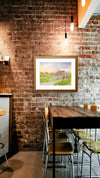 Sonoma Wine Country — Spring Vineyard & Barn Watercolor Art Print