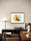 California Poppies & Quail – California Spring Watercolor Print