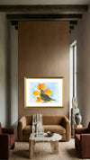 California Poppies & Quail – California Spring Watercolor Print
