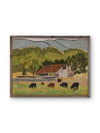 Colusa County Foothills — Original Framed Textile Fiber Art Wall Hanging by Claudia Buchanan