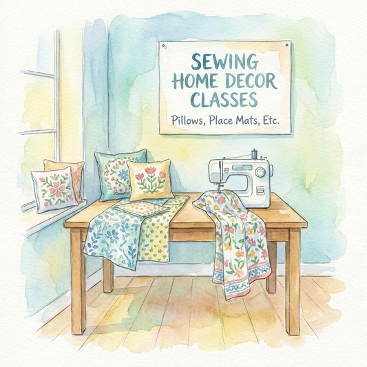 Home Decor Sewing Class — Pillows, Place Mats & More