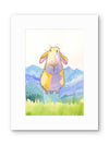 Mountain Goat Whimsical Watercolor Print
