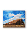 Williams Barn — Rusted Roof & Cloudy Sky Watercolor Art Print