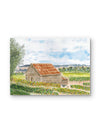 Sonoma County Barn & Vineyard — Wine Country Watercolor Art Print