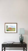 Sonoma County Barn & Vineyard — Wine Country Watercolor Art Print