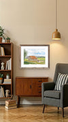Sonoma County Barn & Vineyard — Wine Country Watercolor Art Print
