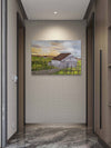 Spring in Sonoma Wine Country — Original Framed Textile Fiber Art Wall Hanging by Claudia Buchanan